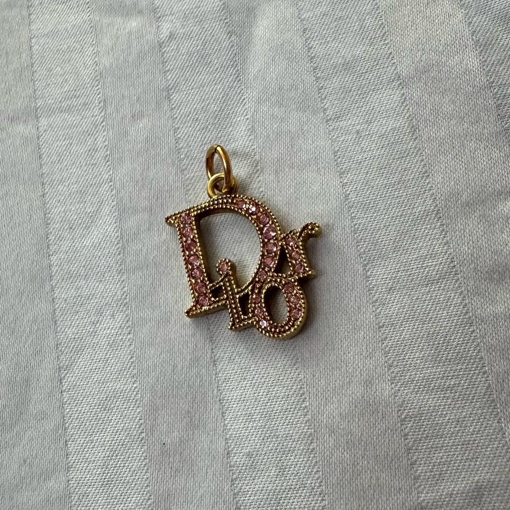 Dior Pink Gold-Toned Pendant Charm